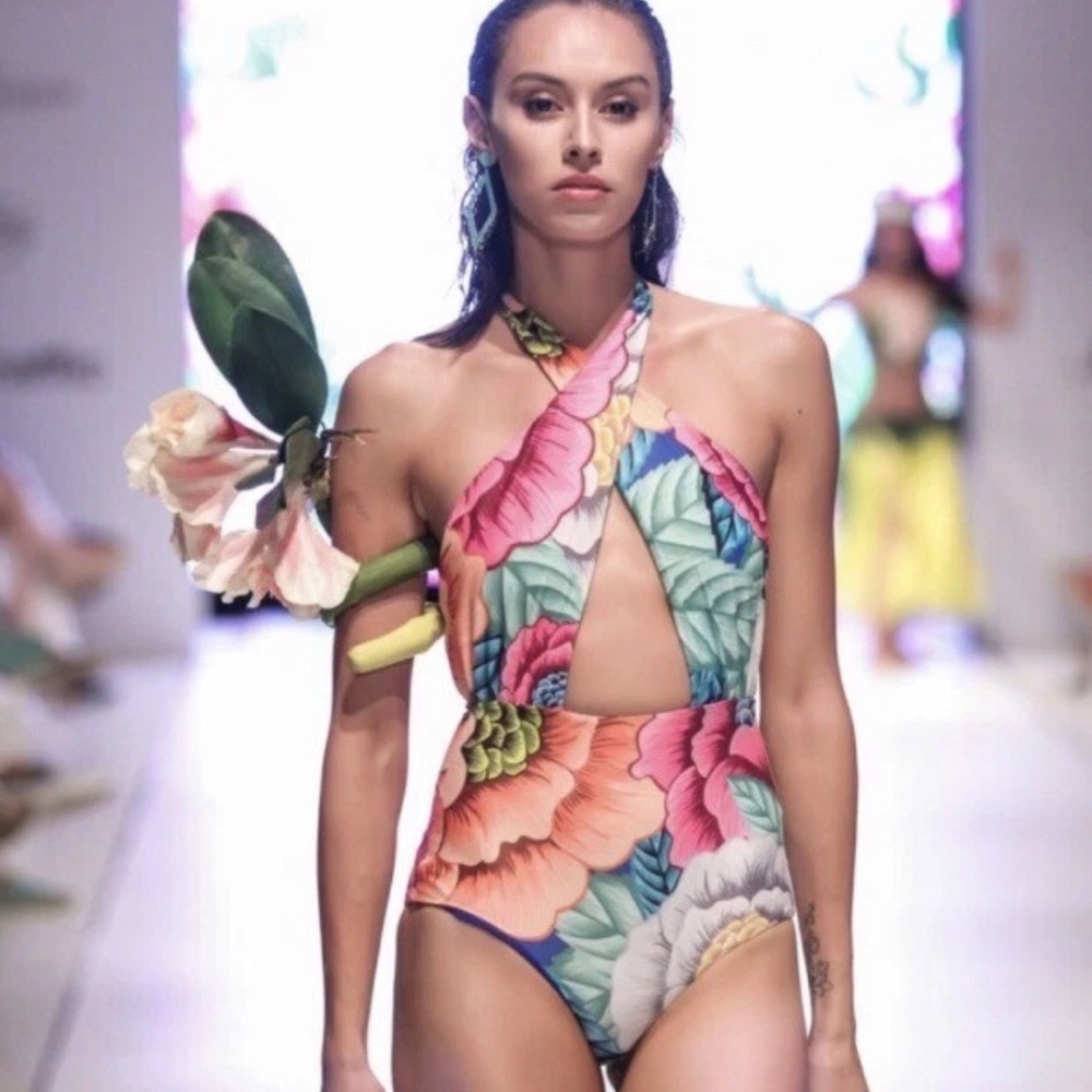 Mara Hoffman Multicolor Floral One Piece Swimsuit